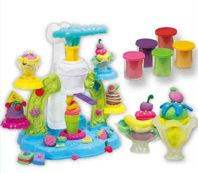 Colorful Plastic 3D Dough Clay Ice Cream