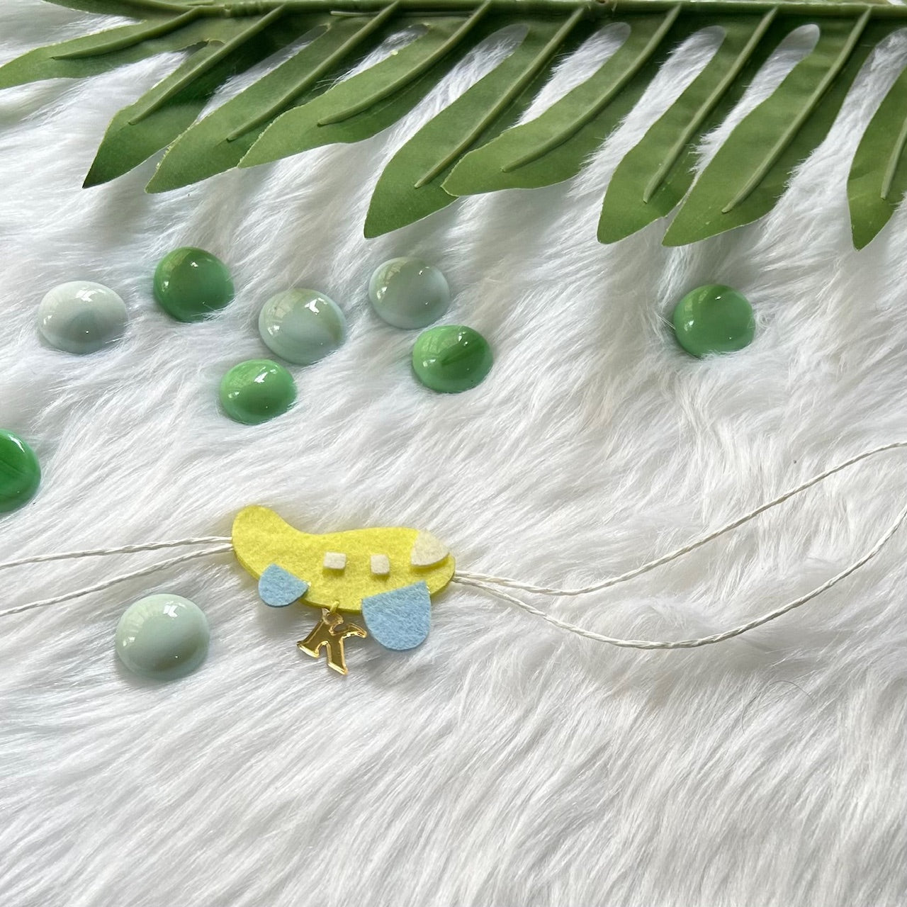 Babble Wrap Handmade Felt Rakhi With Initials - HighFly