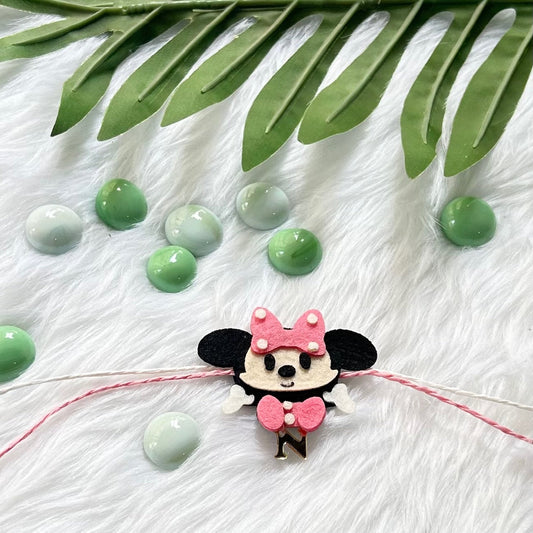 Babble Wrap Handmade Felt Rakhi With Initials - Minne
