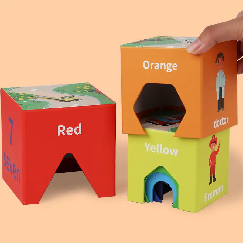 Early Education Montessori Rainbow Number Stacking Learning Box Set