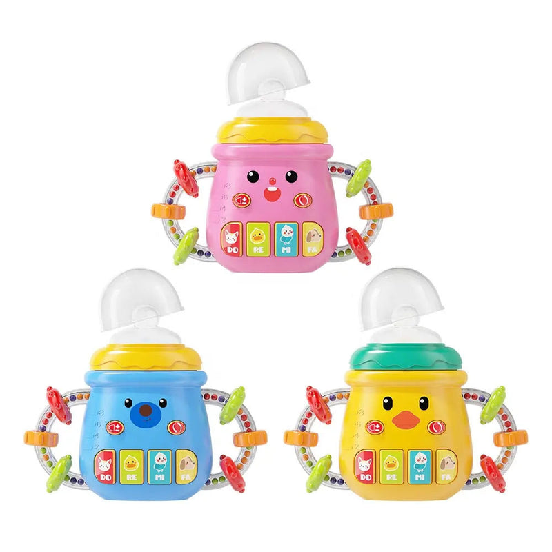 New Early Education Sensory Feeding Bottle Pacifier Rattle Toy