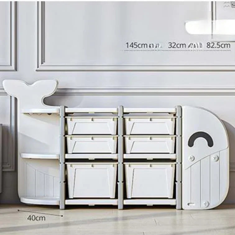 WHALE CHILDRENS TOY RACK ORGANIZER