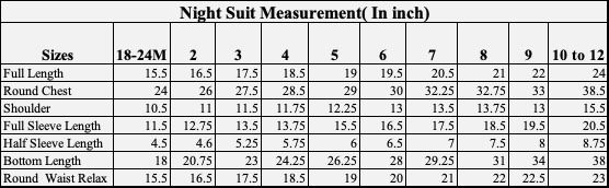 Kid's Night Suit Set