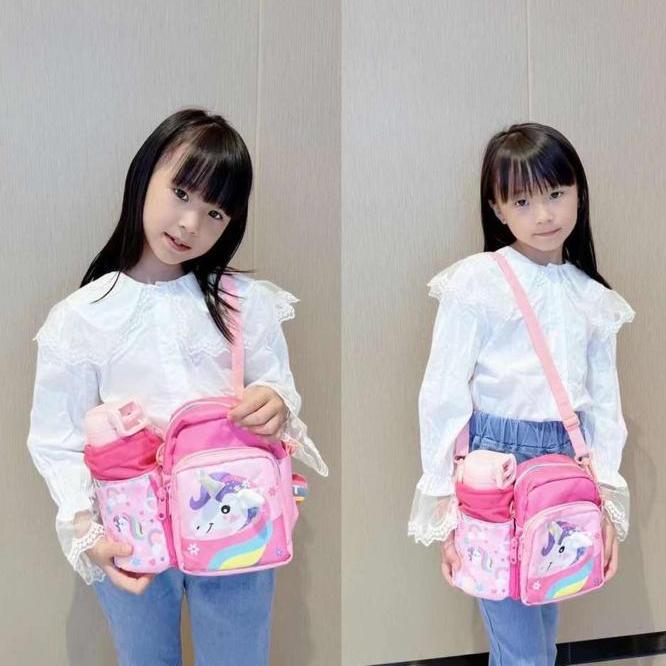 2 in 1 Sling Lunch Bags with Detachable Bottle Space