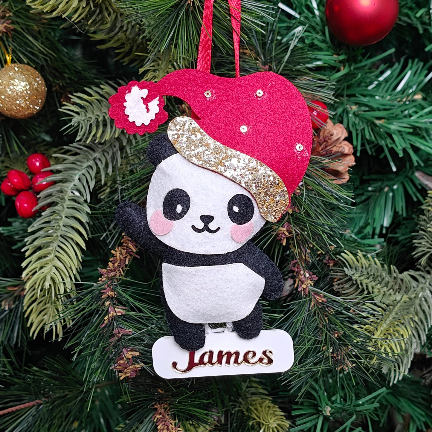 Frosty Panda Delight Ornament