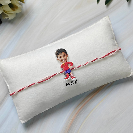 Babble Wrap Personalised Caricature Rakhi - Noddy