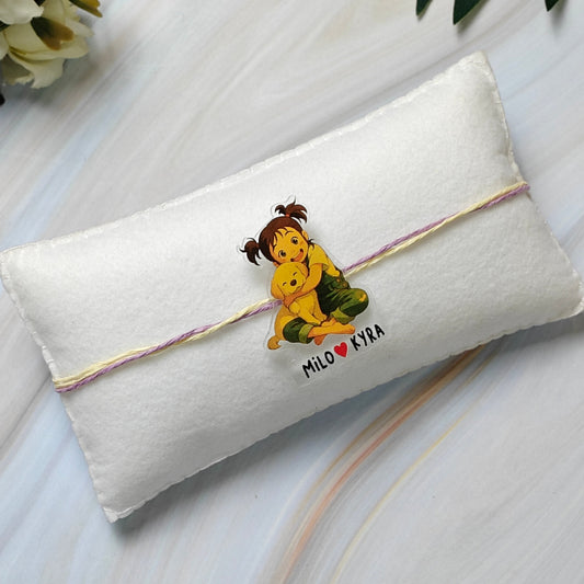 Babble Wrap Personalised Ghibli style Rakhi - Paws & Pigtails