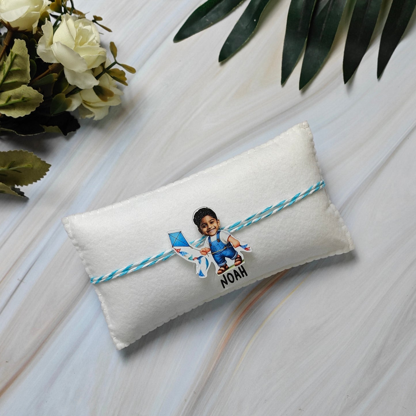 Babble Wrap Personalised Caricature Rakhi - FlyHigh