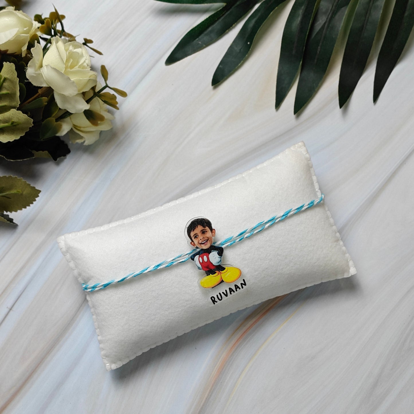 Babble Wrap Personalised Caricature Rakhi - Mickey