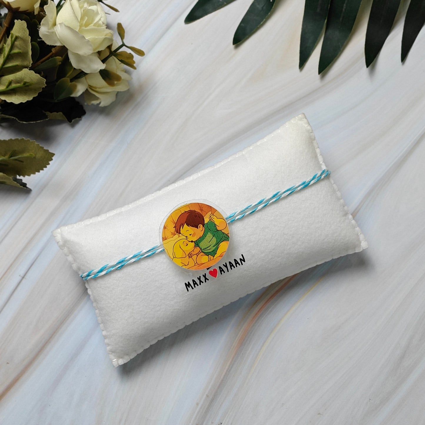Babble Wrap Personalised Ghibli Style Rakhi - Pawtner in Crime