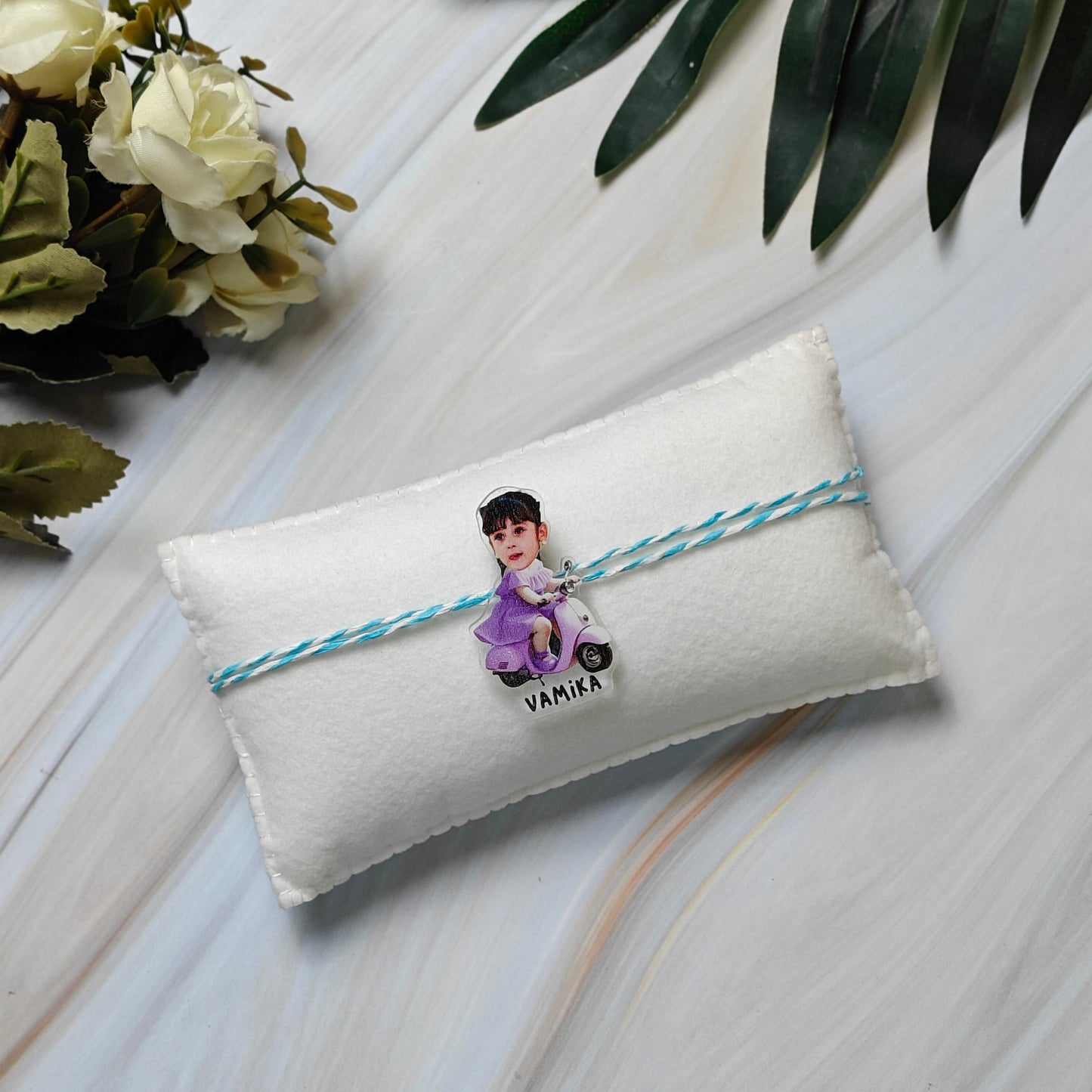 Babble Wrap Personalised Caricature Rakhi - Vroom