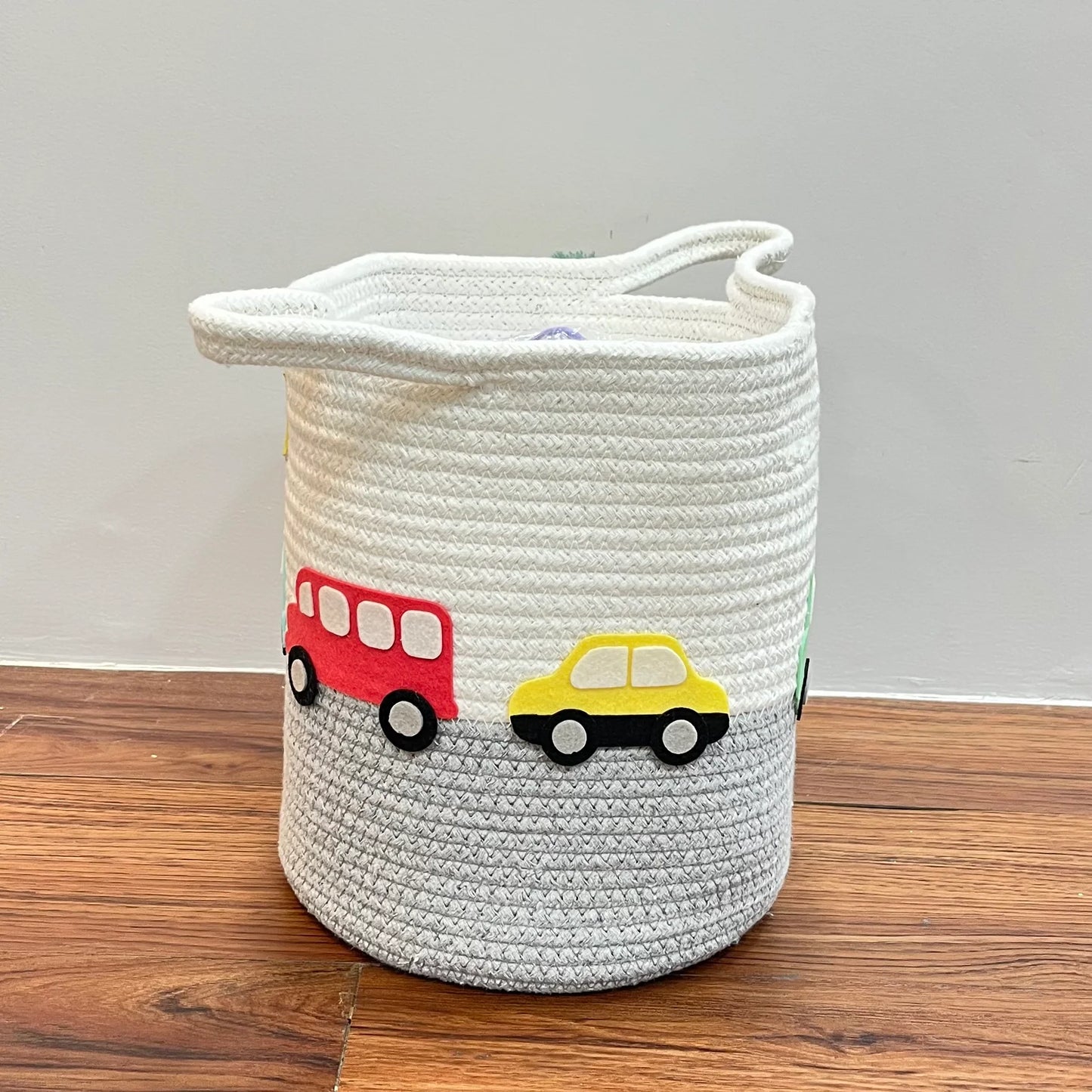 BW Jute Cotton Storage Basket - Vintage Vroom