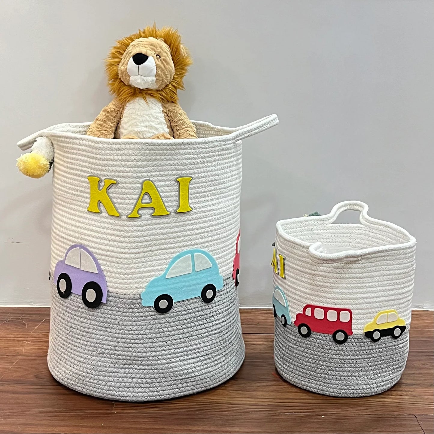 BW Jute Cotton Storage Basket - Vintage Vroom
