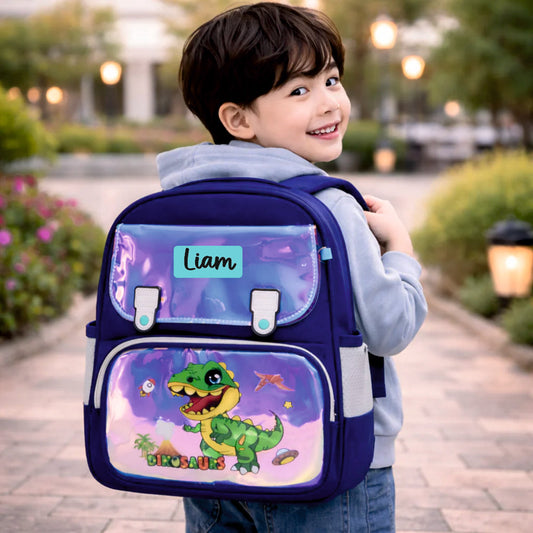 Little Dreamers Hologram Backpack For Todlers & Kids -Dino Blast Adventure
