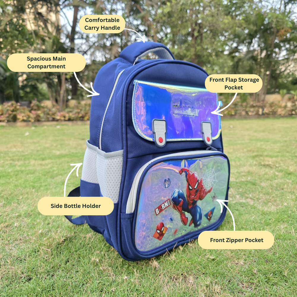 Little Dreamers Hologram Backpack For Todlers & Kids - Spider Power Edition