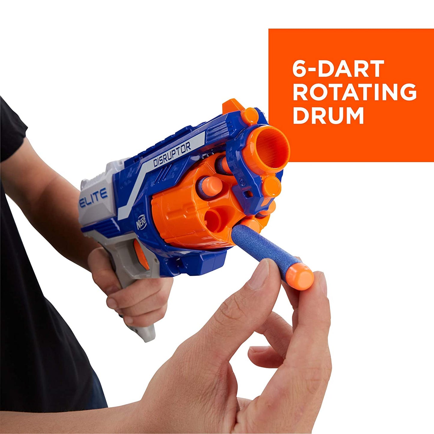 Nerf N-Strike Elite Disruptor | 6-Dart Rotating Drum, Slam Fire