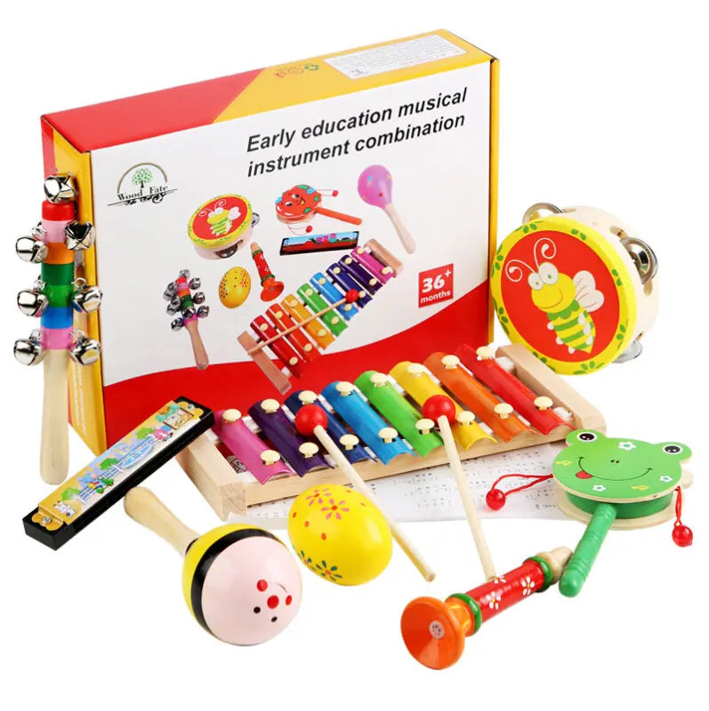 Wooden musical instrument sales set