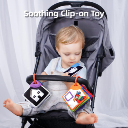 Newborn Sensory Soft Teether Book for Babies