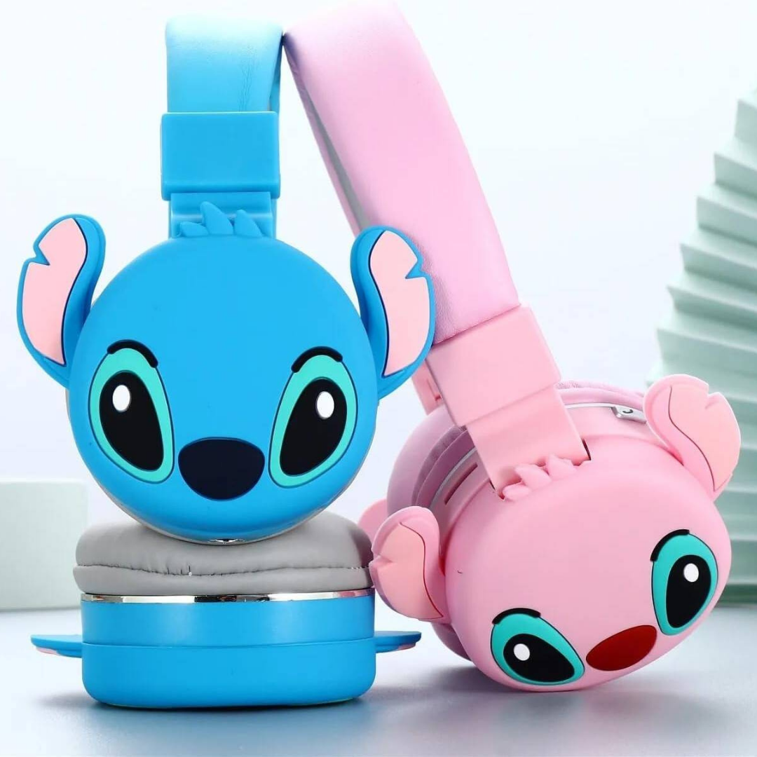 Cute Stitch-Inspired Kids Wireless Headphones