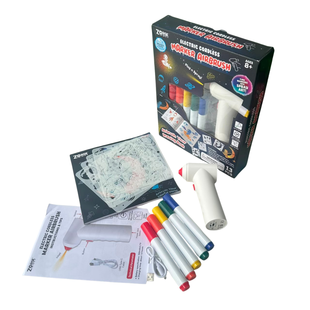 Electric Cordless Marker Airbrush Art Kit