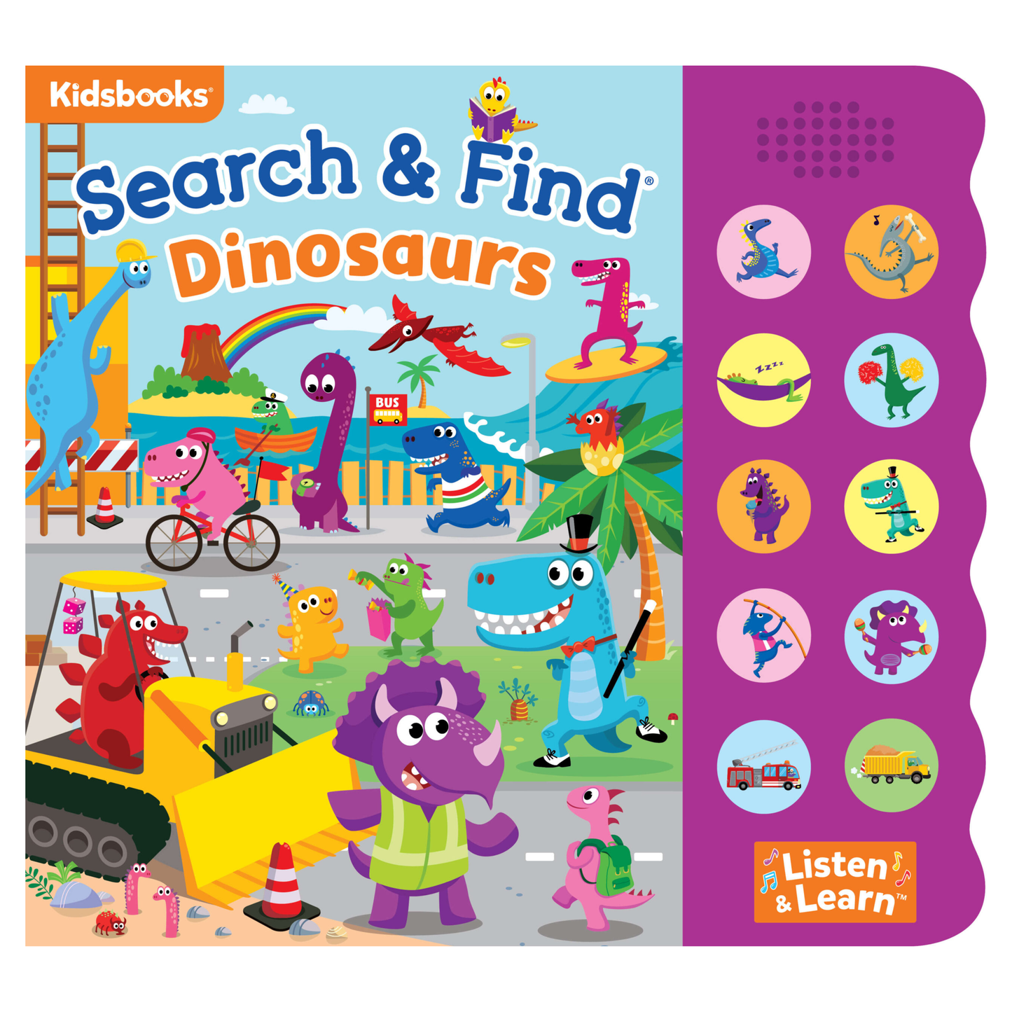 Search & Find: Dinosaurs 10 Button