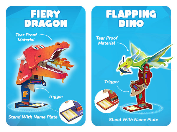Smartivity Mech Beasts 2 in 1 Dragon & Dinosaur Toys for Kids