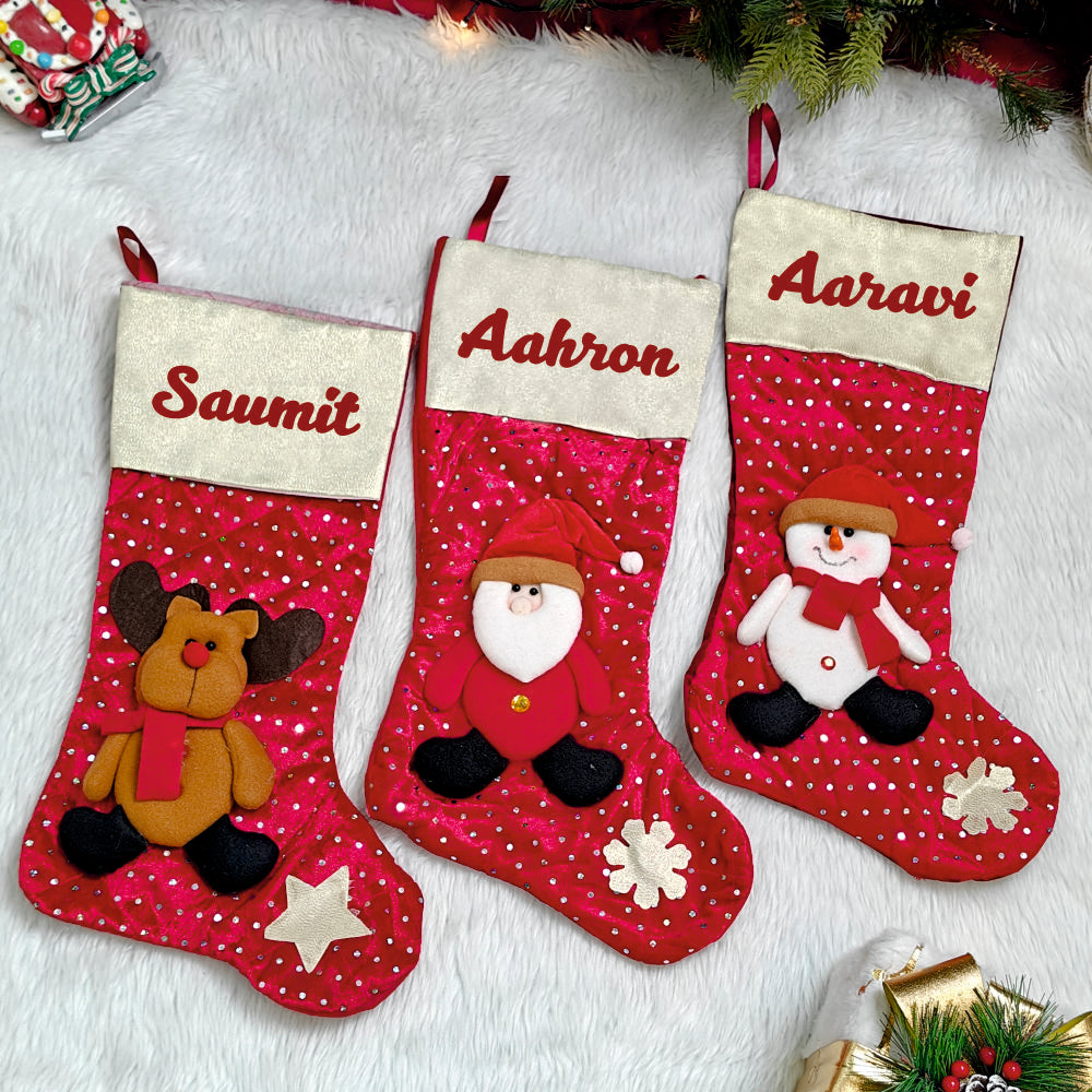 Merry Sparkle Stockings - Snowman