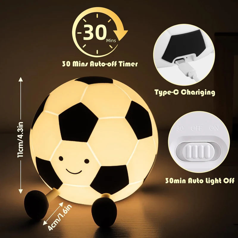 Silicone Night Light for Kids β Soft & Safe, USB Rechargeable, Auto-Off Timer, Soothing Bedtime Glow