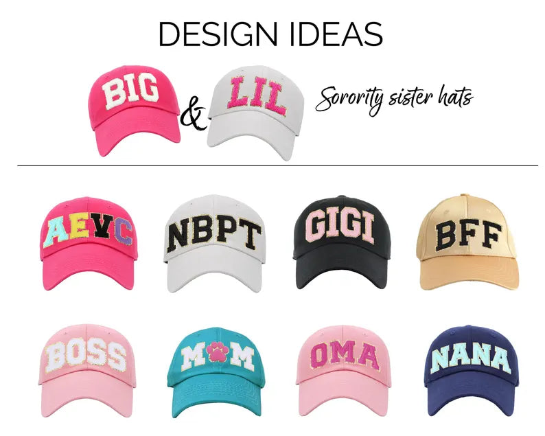 Personalized Cap β Custom Embroidered with 1 Initial & 1 Patch (Free) π§’β¨