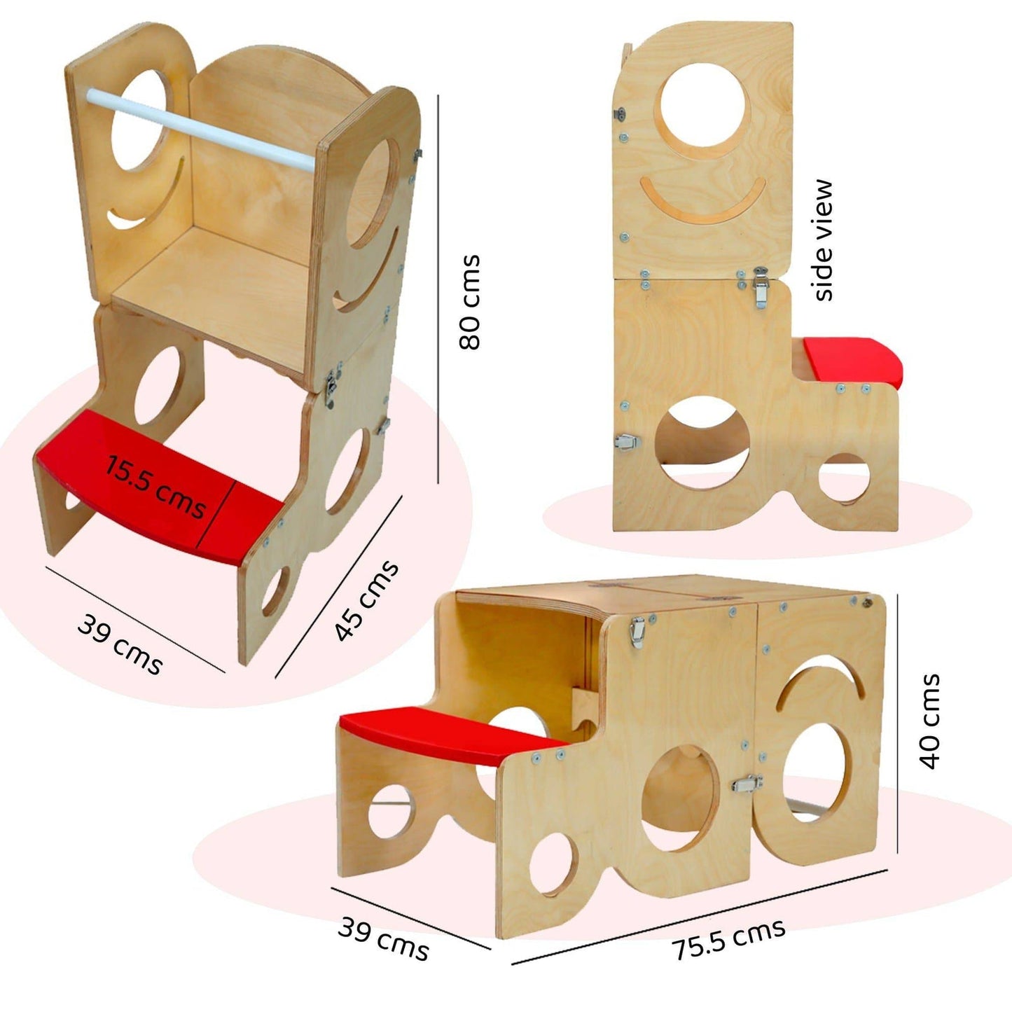 Learning Tower Cum Table & Chair Set