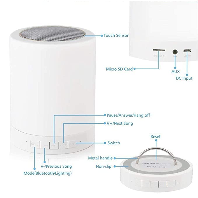 Cool Touch Lamp with Bluetooth Speaker