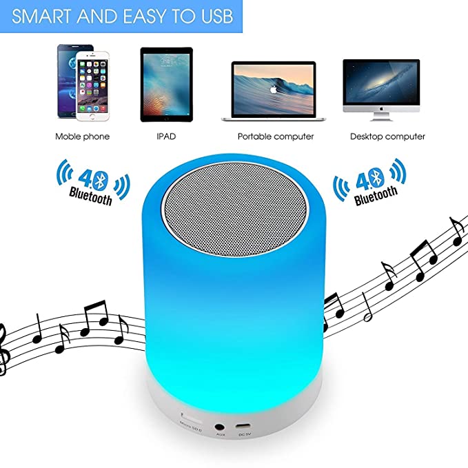 Cool Touch Lamp with Bluetooth Speaker