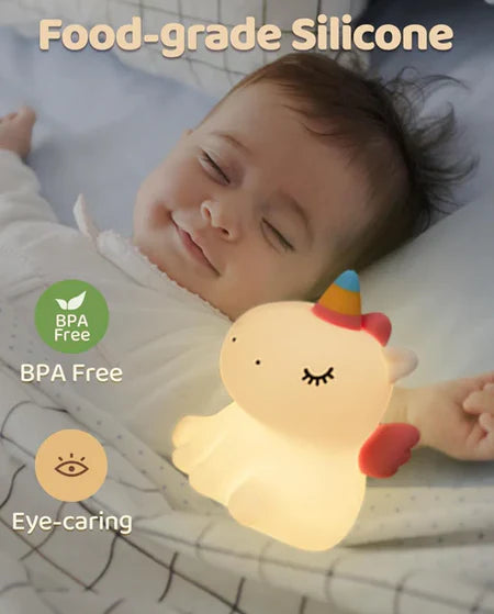 Silicone Night Light for Kids β Soft & Safe, USB Rechargeable, Auto-Off Timer, Soothing Bedtime Glow