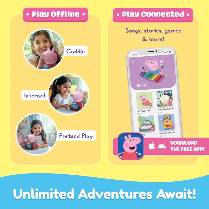 Interactive Peppa Pig Plush Toy | Singing, Talking & Educational Fun for Kids