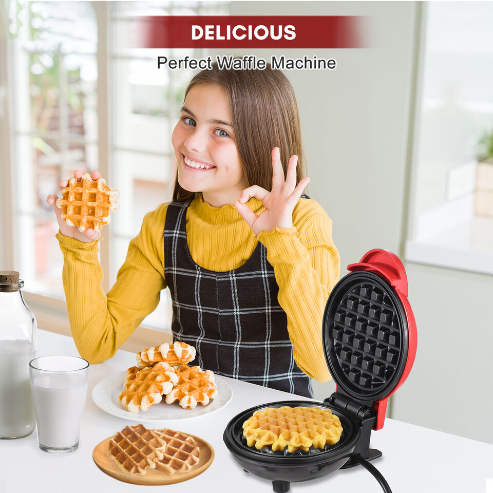 Mini Waffle Maker ๐ง โ Compact, Non-Stick, 350W | Perfect for Home, Dorm & Travel ๐๏ธ