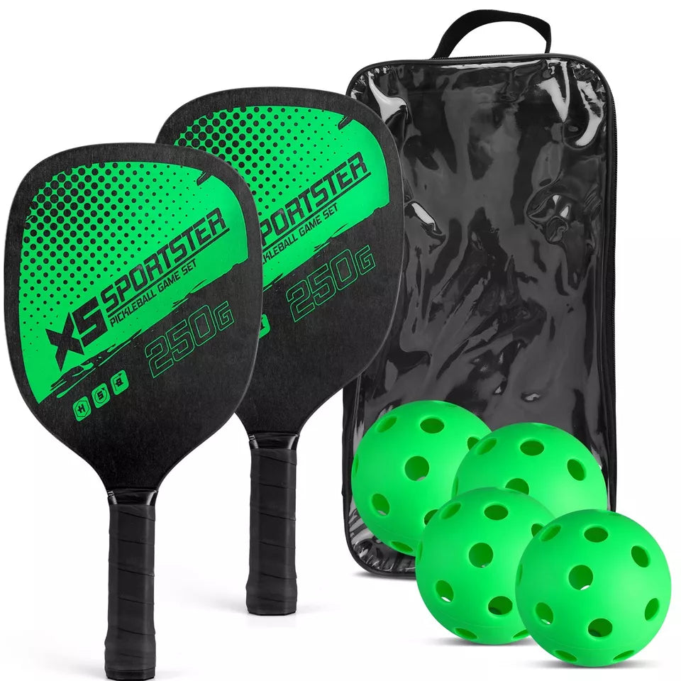 Premium Pickleball Paddle Set | Complete Set with 4 Pickleballs & Carry Bag | Perfect for Beginners & Pros