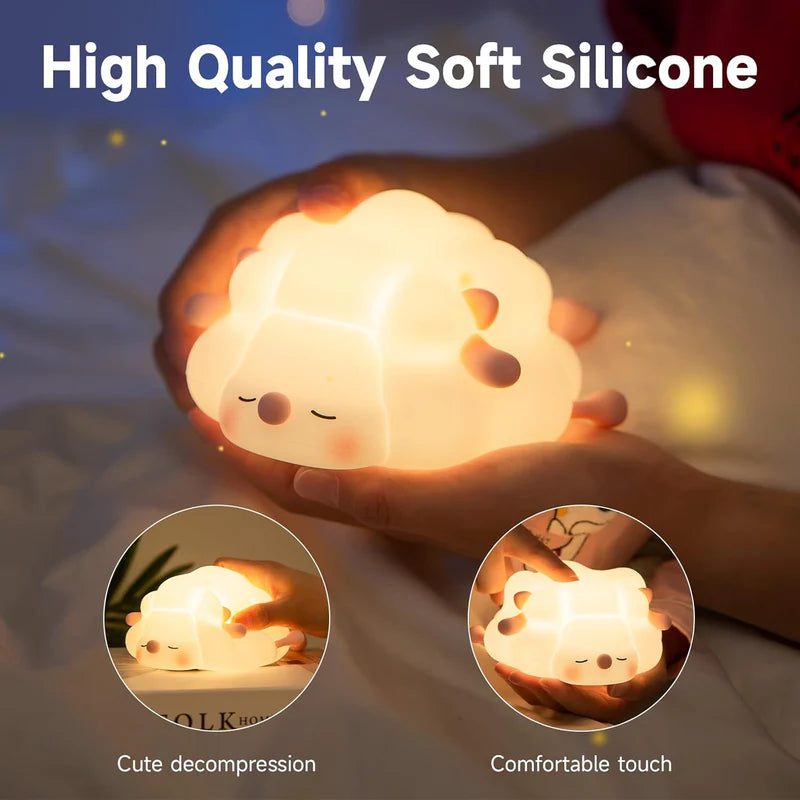 Silicone Night Light for Kids β Soft & Safe, USB Rechargeable, Auto-Off Timer, Soothing Bedtime Glow