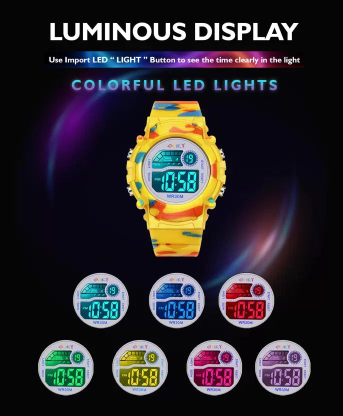Sporty And Stylish: Round Digital Watch