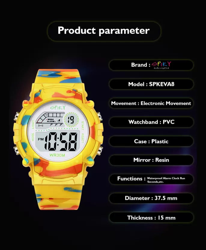 Sporty And Stylish: Round Digital Watch