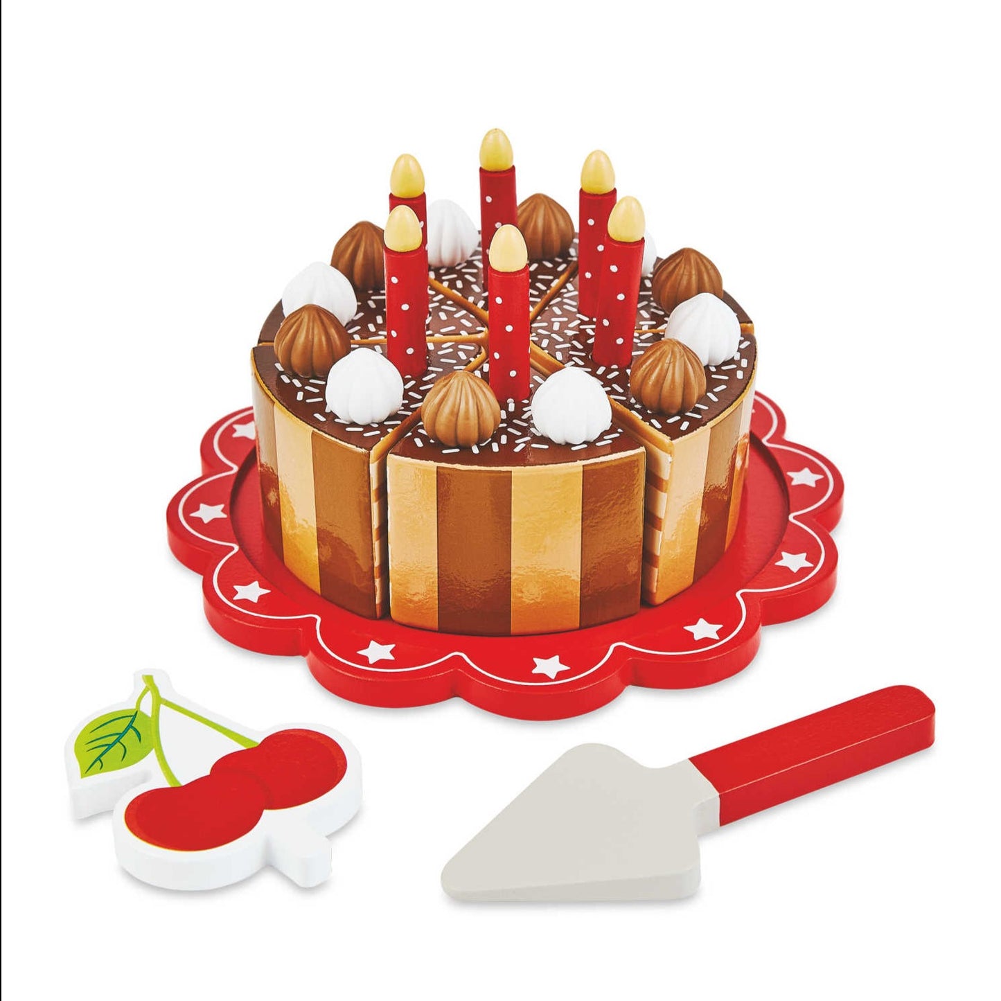 Wooden Chocolate Birthday Cake for Kids