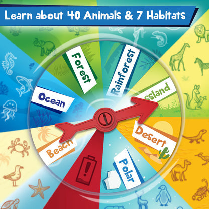 Rescue Quest – Magnetic Animal Habitat Board Game | Spin, Reveal & Rescue Adventure for Kids (Ages 5+)