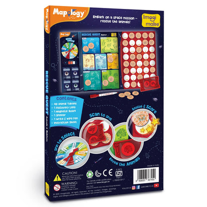 Rescue Quest – Magnetic Animal Habitat Board Game | Spin, Reveal & Rescue Adventure for Kids (Ages 5+)