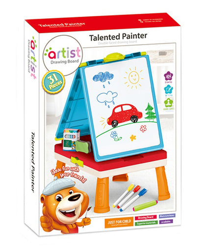 Talented Painter - Double Face Drawing Board For Kids (31 pcs)