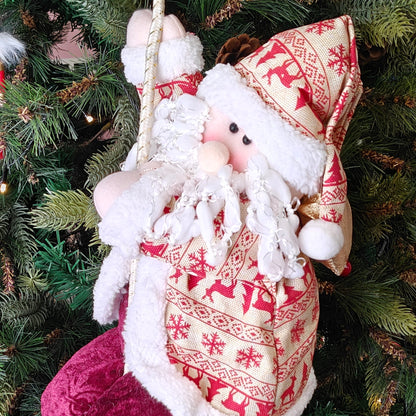 Nordic Reindeer Santa on a Tree