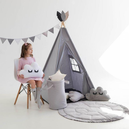 Kid’s Portable Teepee Tents With Cushion