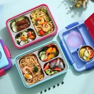 3 Compartment Tiffin Lunch Box (1100ml + 150ml)