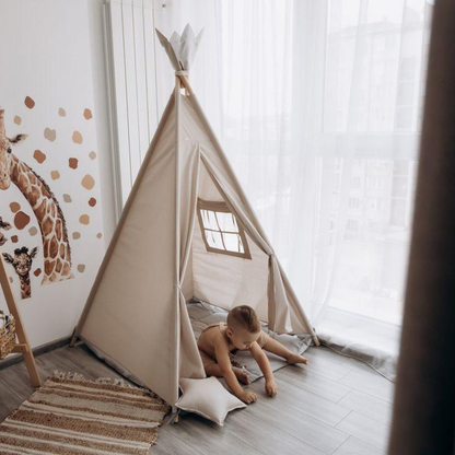 Kid’s Portable Teepee Tents With Cushion