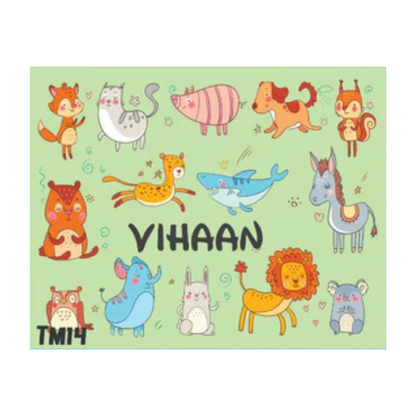 Personalized Kids Table Mat with Spoon & Lamp Fork Set