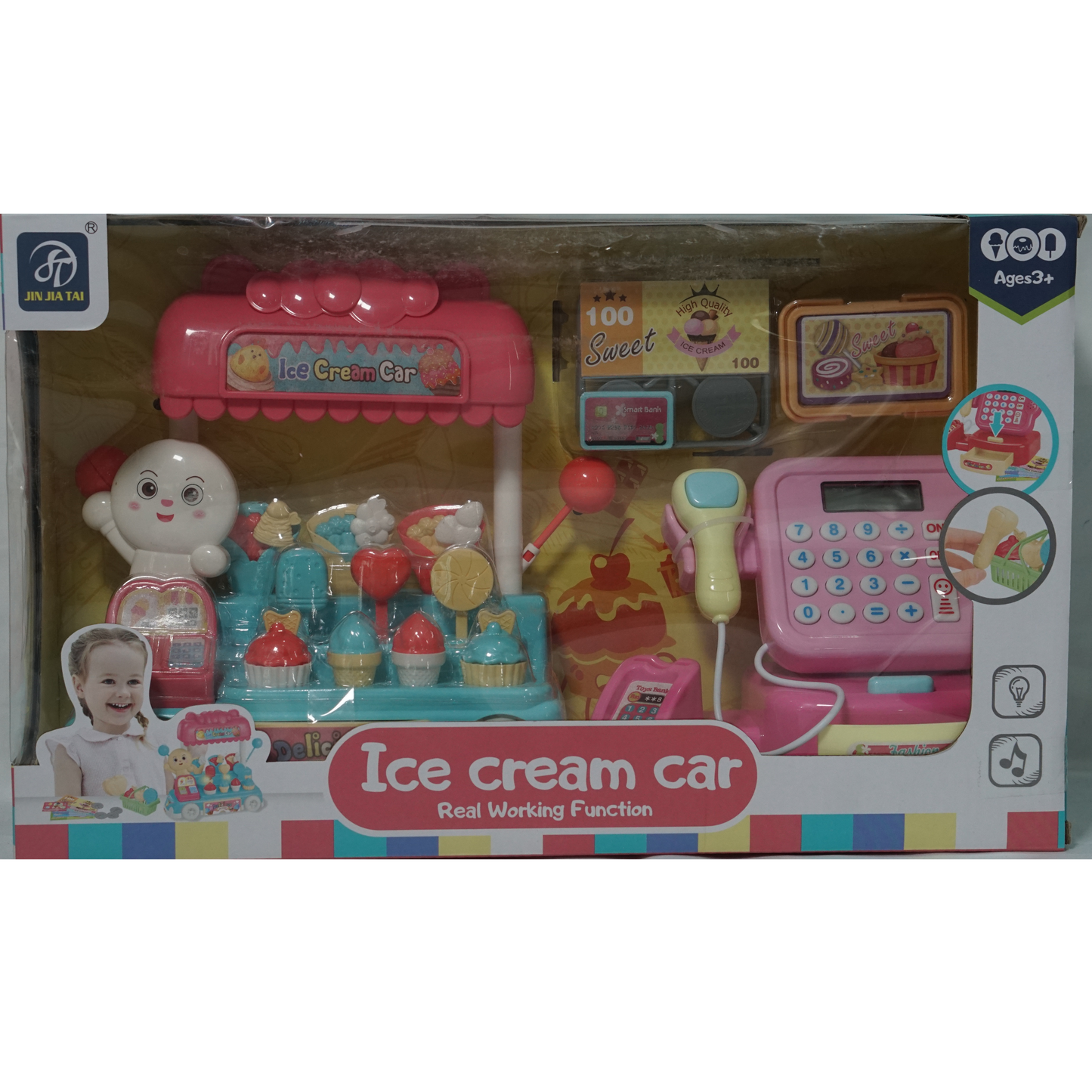 Ice Cream Car Playset for Kids