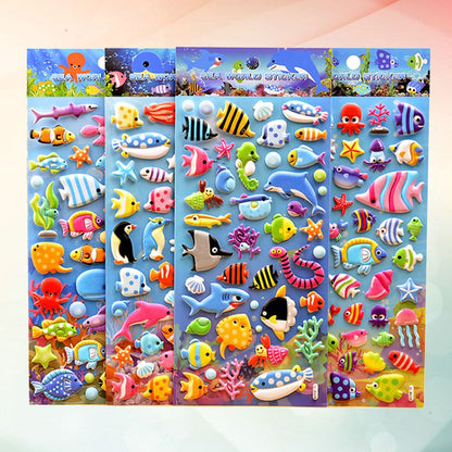 Under Sea Animal Puffy Stickers - 4 Different Sheets 200+Stickers